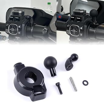 PANICAL Left Mobile Phone Holder Navigation GPS Holder Water Cup Holder for Honda Goldwing GL1800 F6B DCT DOT 2018-2025 Motorcyclele 17mm TPU Ball Head Universal 0.6 5/8 1 inch 25MM GPS Bracket