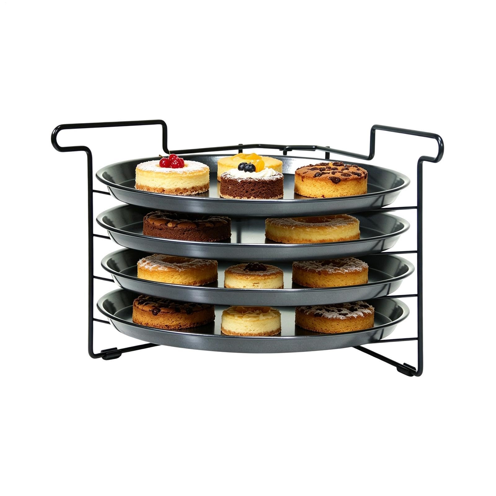 Generisch Pizza-Backblech-Set Schwerlast-Antihaftbeschichtet-Standhalterung | Ofen-Back-Pizza-Rack Für Bäcker, Anfänger Sowie Profis, Brot, Gebäck, Die Private Küche Und Haushalt, Partys Und