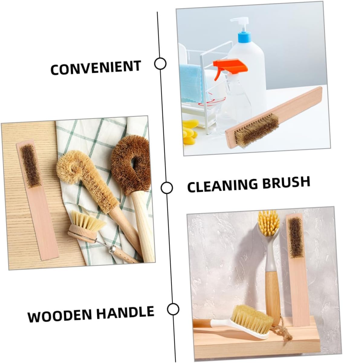 Bristle Brush with Handle Skiing Board Wax Cleaning Tool for Skateboards Snowboards Design for Home Salon and Travel Use
