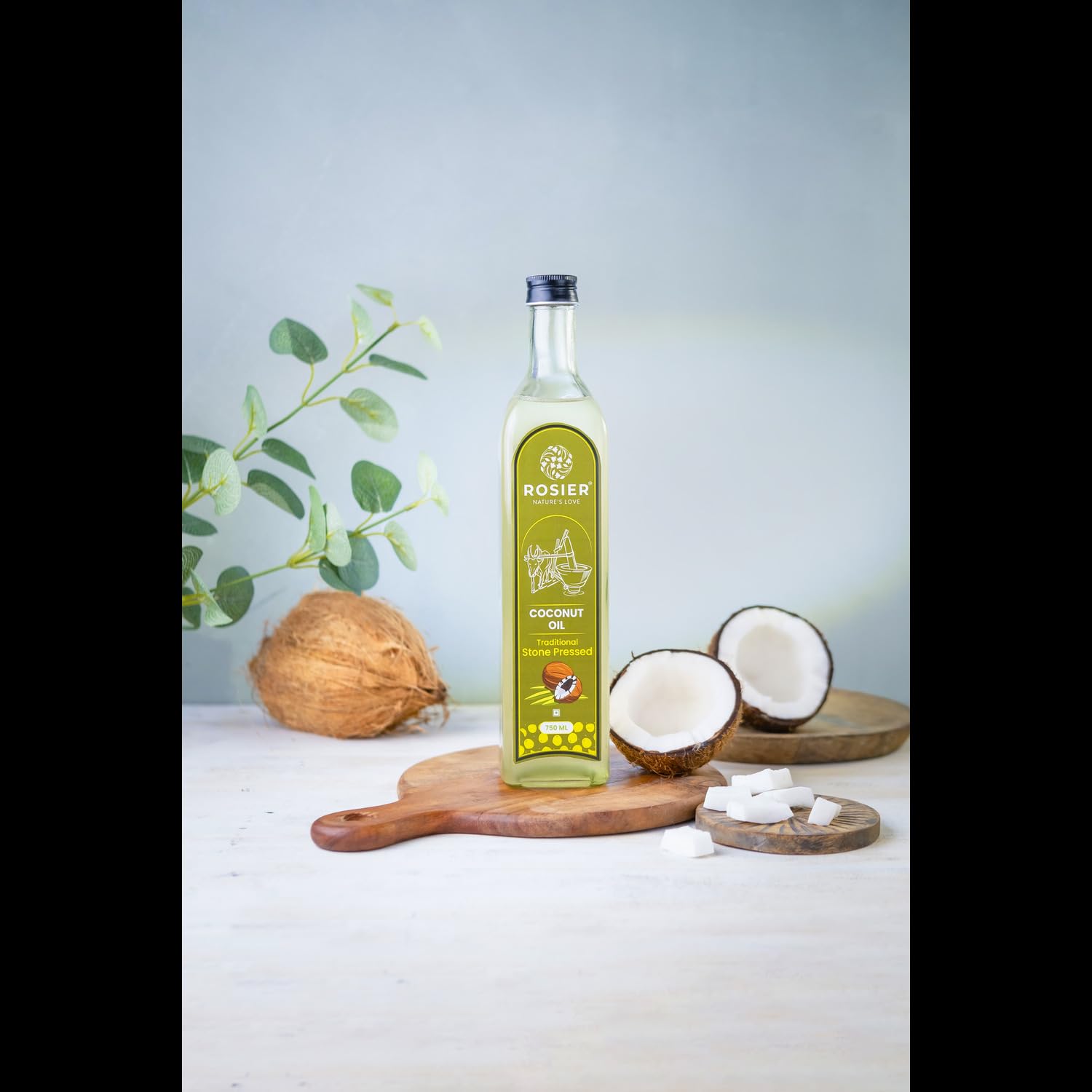 Rosier Stone Pressed Organic Coconut Oil 4Ltr | Traditional Stone Pressed Coconut Cooking Oil | Kolhu/Kacchi Ghani/Chekku | Pure, Natural and Healthy Stone Pressed Coconut Oil for Cooking 4 Litre (B0DDXD52YC) Amazon Price History, Amazon Price Tracker