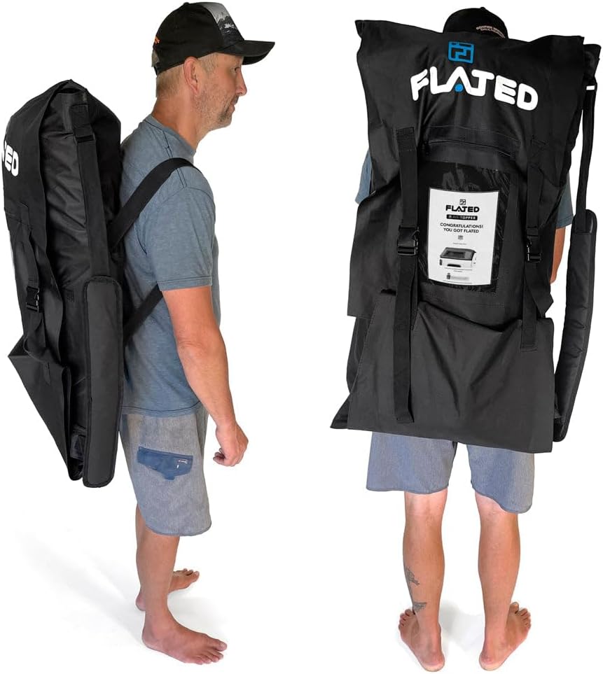 FLATED Air-Topper®, CAP46 an Inflatable Truck Cap Bed Cover for Your Compact 4'5 ft Truck Bed Black