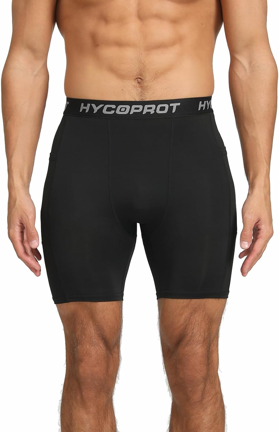 HYCOPROT Compression Shorts Men with Pocket Spandex Sports Tights Athletic Performance Baselayer Workout Running Underwear - Image 2