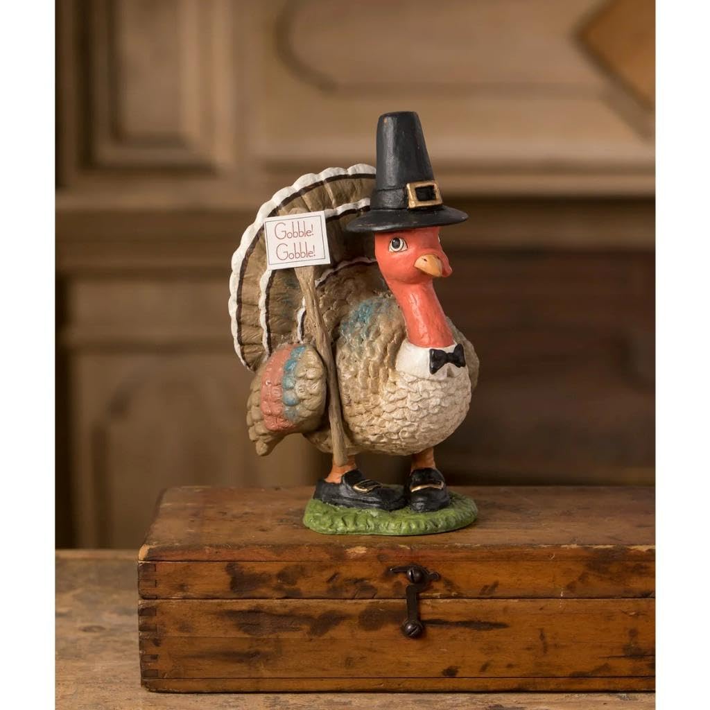 Bethany LoweGobble Gobble Turkey Figurine, Resin, Multicolor