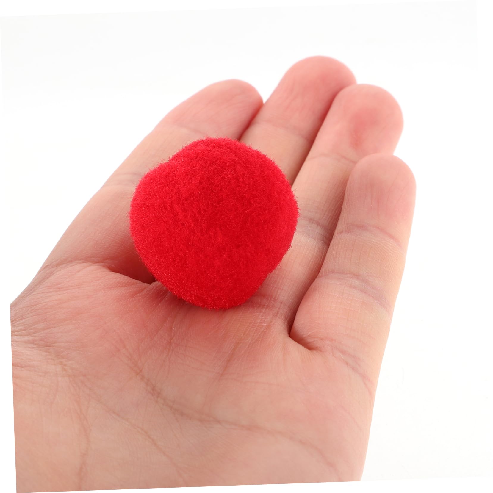 DOITOOL 500 Flauschige Pompons in Rot Weiche Bälle für Bastelarbeiten Selbstgemacht und Festdekoration