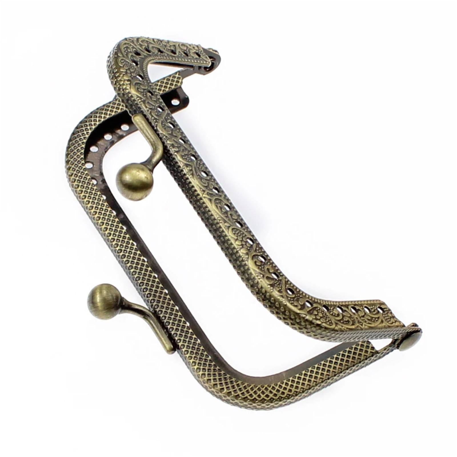 Metalowa ramka na torebkę, zapięcie na pocałunek, 8,5/10,5/12,5/15/18/20,5CM prostokątne tłoczenie stopu metalu pocałunek torebka rama brązowa klamra do szycia do torby torebka akcesoria(20.5cm)