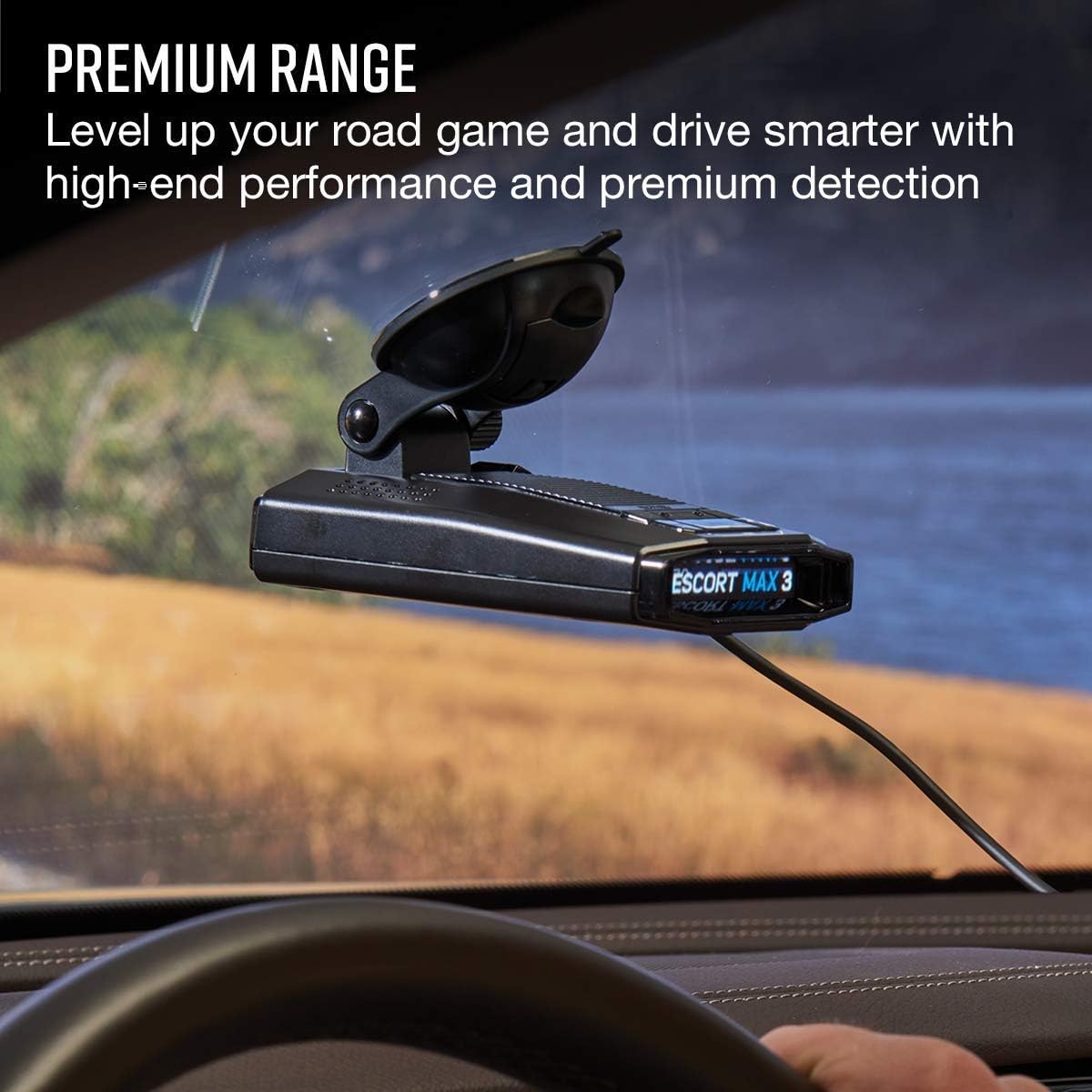 ESCORT MAX 3 Laser Radar Detector - Bluetooth Connectivity, Premium Range, Advanced Filtering, AutoLearn Technology, Voice Alerts, OLED Display, Escort Live App (Renewed)