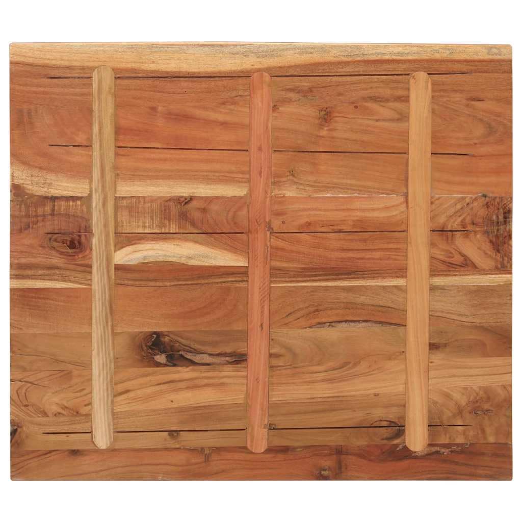 vidaXL Tischplatte, Holzplatte Rechteckig, Massivholzplatte für Bartisch Beistelltisch Esstisch, Ersatztischplatte, 90x80x2,5cm Akazienholz