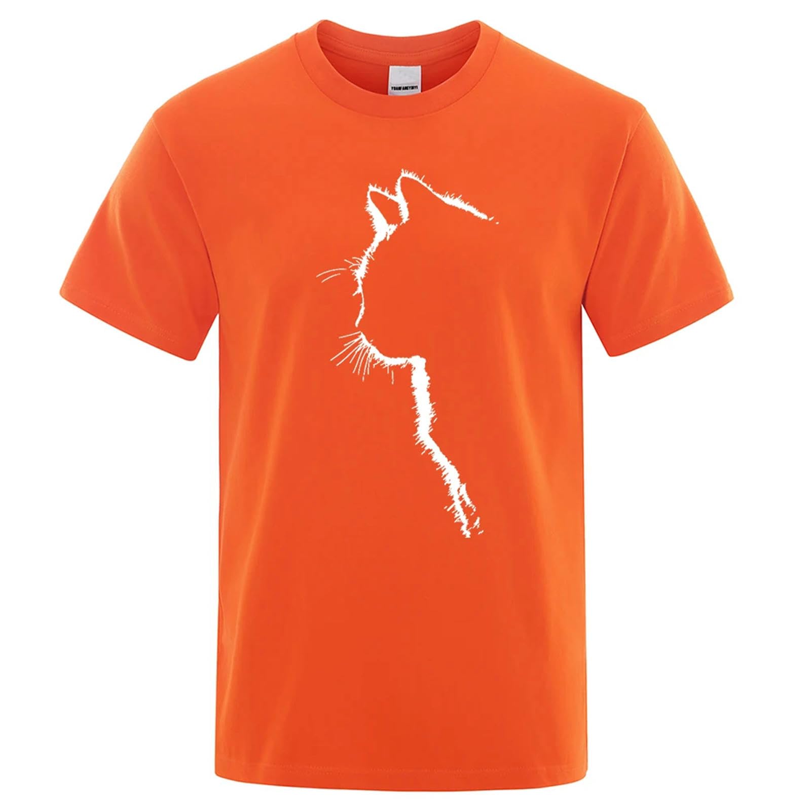 Męskie T-shirty Bawełniane T-shirty dla Mężczyzn Śmieszne Drukowane Zwierzęce Koszulki Ponadwymiarowa Luźna Koszulka Z Krótkim Rękawem Męska Hip Hop Street