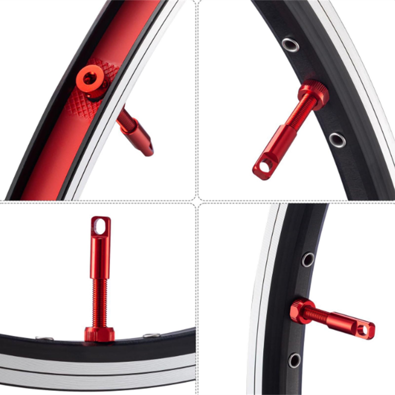 Valvole Tubeless in alluminio leggero Universali Valvole per bici Strumento Riparazione Pneumatico per Facile Manutenzione