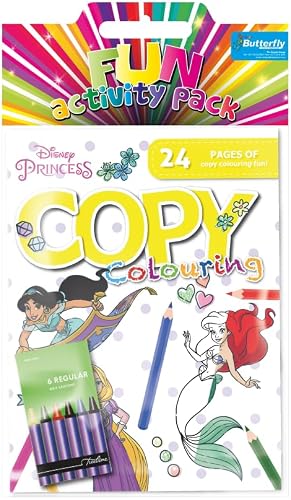 Butterfly Disney Princess 24 Pages Hanging Colouring Copy Pack