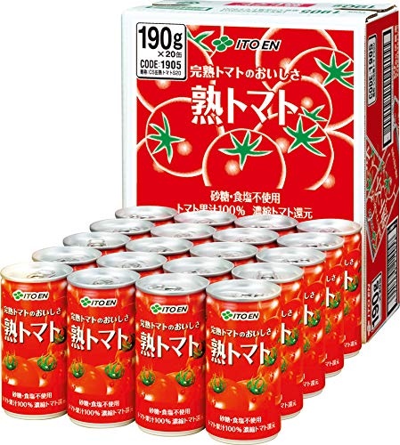 Amazon.co.jp: [旧品番]伊藤園 熟トマト (缶) 190g×20本 : 食品