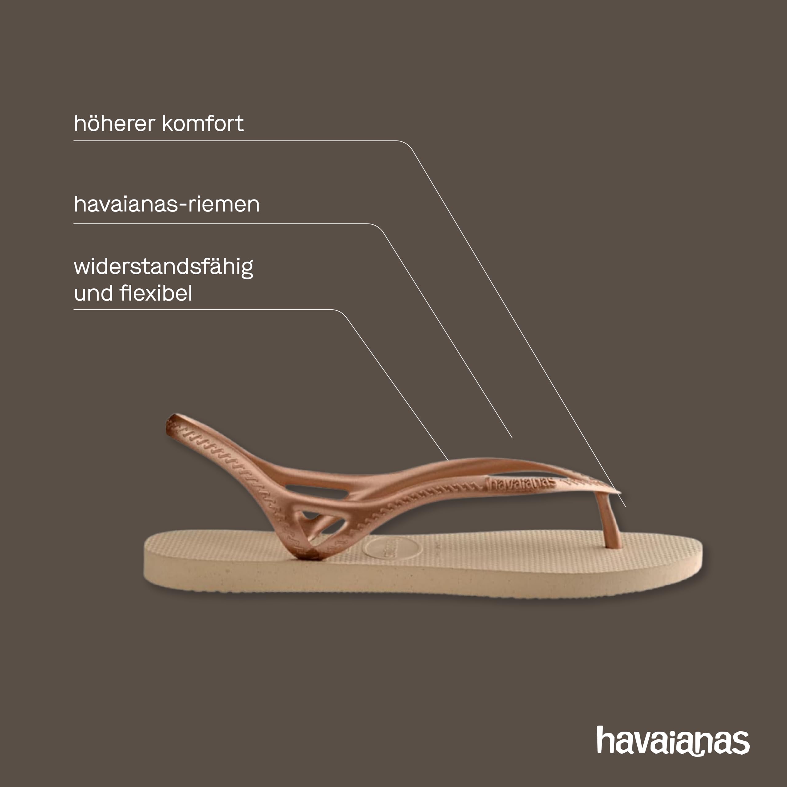 Havaianas - Sunny II, Bequeme und langlebige Sandalen, mit Fersenriemen, Stabilität, dünne Riemen, für Damen