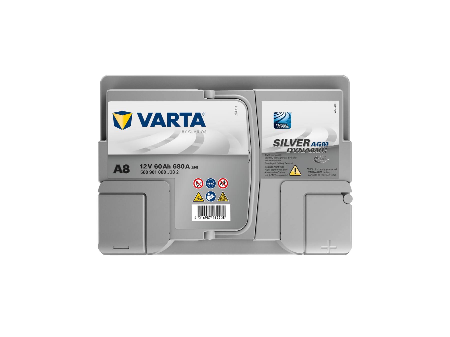 VARTA Silver Dynamic AGM Battery A8 - Start-Stop and xEV Car