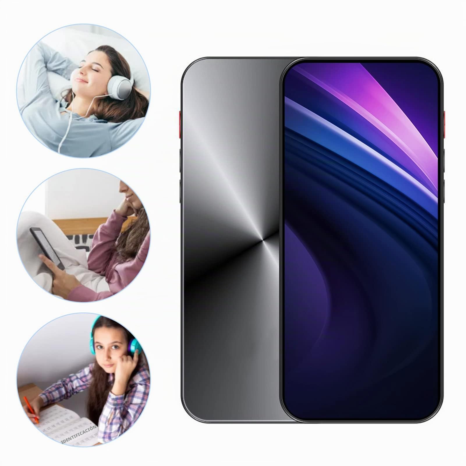 Reproductor de MP4 WiFi con Bluetooth, Reproductor de MP3 MP4 con Pantalla Táctil Completa de 4 Pulgadas con Función de Transferencia Inalámbrica, Reproductor de MP4 Portátil (128 GB)