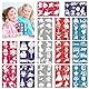 HOWAF Tattoo Schablonen, 110 Stück Wiederverwendbare Tattoo Schablonen Kinder Schminkschablone Gesicht Glitzer Tattoo Schablonen Kinder Mädchen Jungen für Karneval Halloween Geburtstage Weihnachten