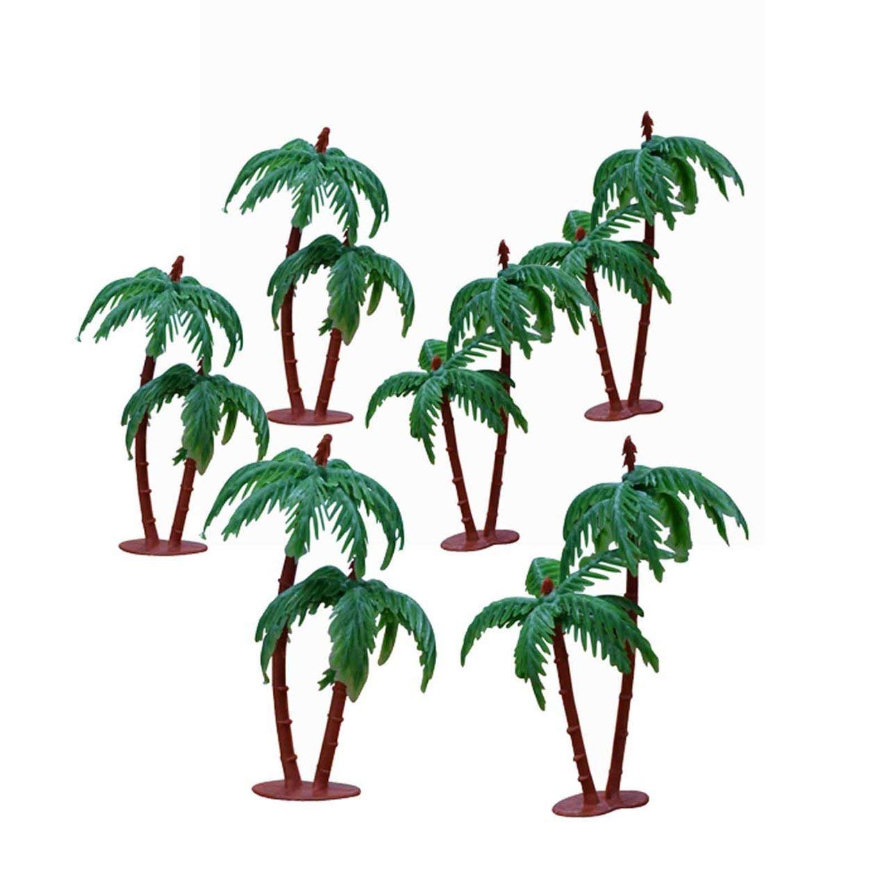 ? Miniature Artificial Mini Tree for 3-D Models, Project Making, Hobby Crafts, Bird Houses, Toys; Qty: 6pcs; Size 4 Inches (Approx.) : Coconut