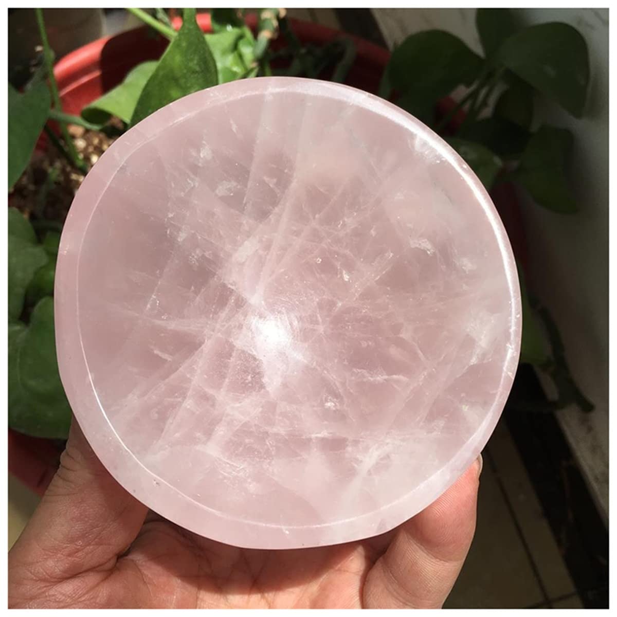 ZTBH Natural Meditation Crystal Natural Crystal Rose Quartz Crystal, Hand Carved Decoration Crystal Stone (Size : 600-700g)