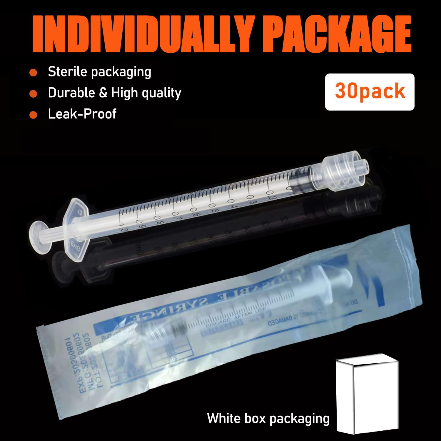 30Pack 1ml Luer Lock Syringe without Needle Small Syringes Professional — Amazon image 6
