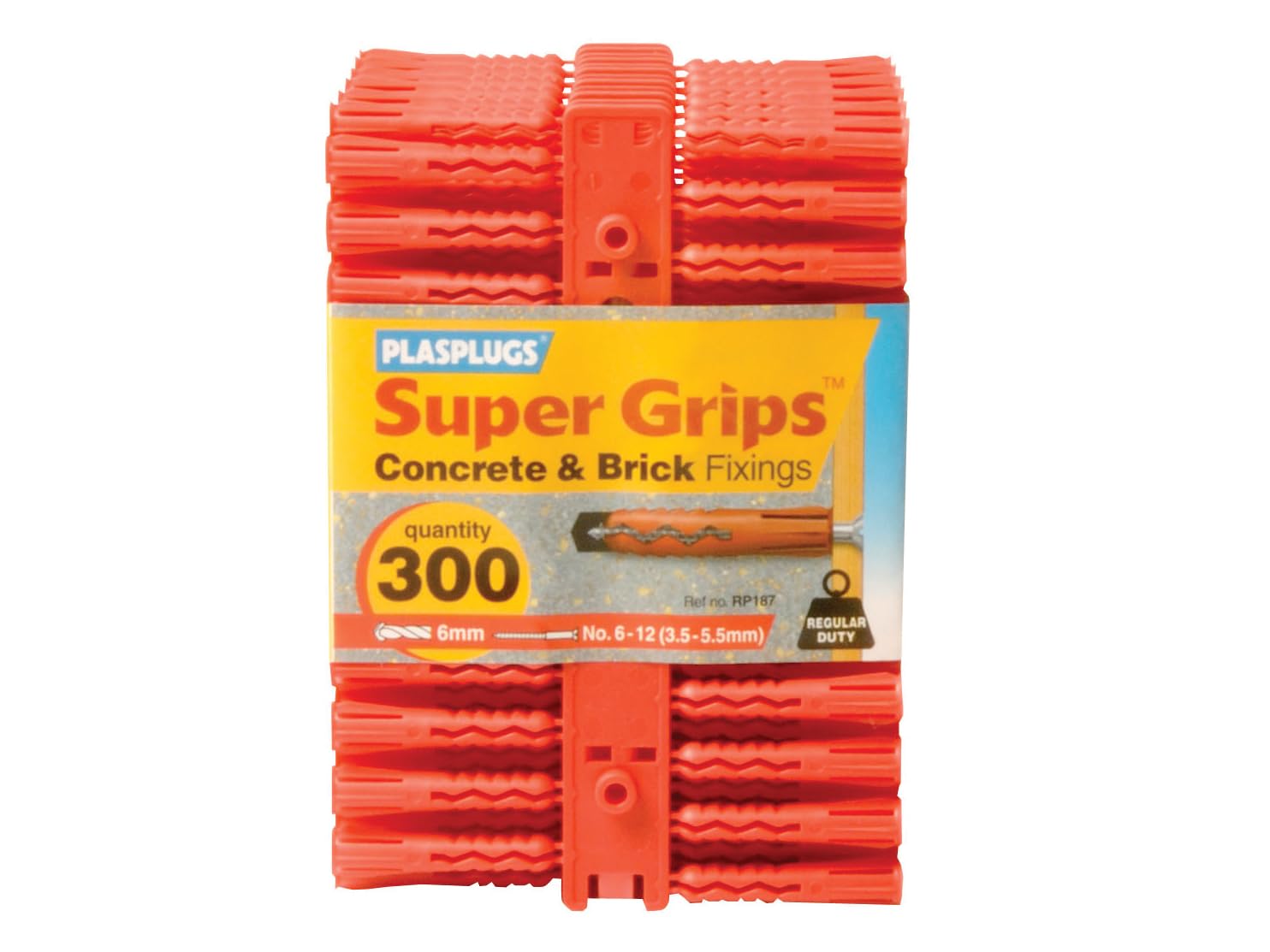 PLASPLUGS PLARP187 Plastic & Nylon Wall Plugs