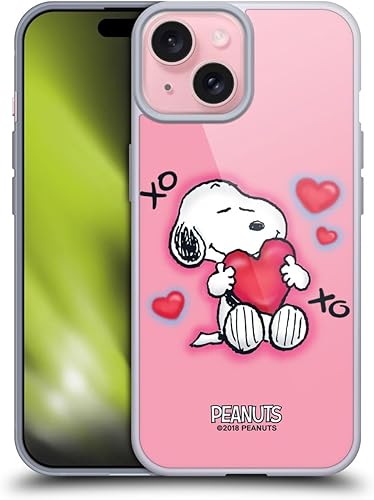 Vista 10 de Head Case Designs Funda de gel suave con licencia oficial de Peanuts I Love Pattern Snoopy Boardwalk Airbrush compatible con Apple iPhone 15