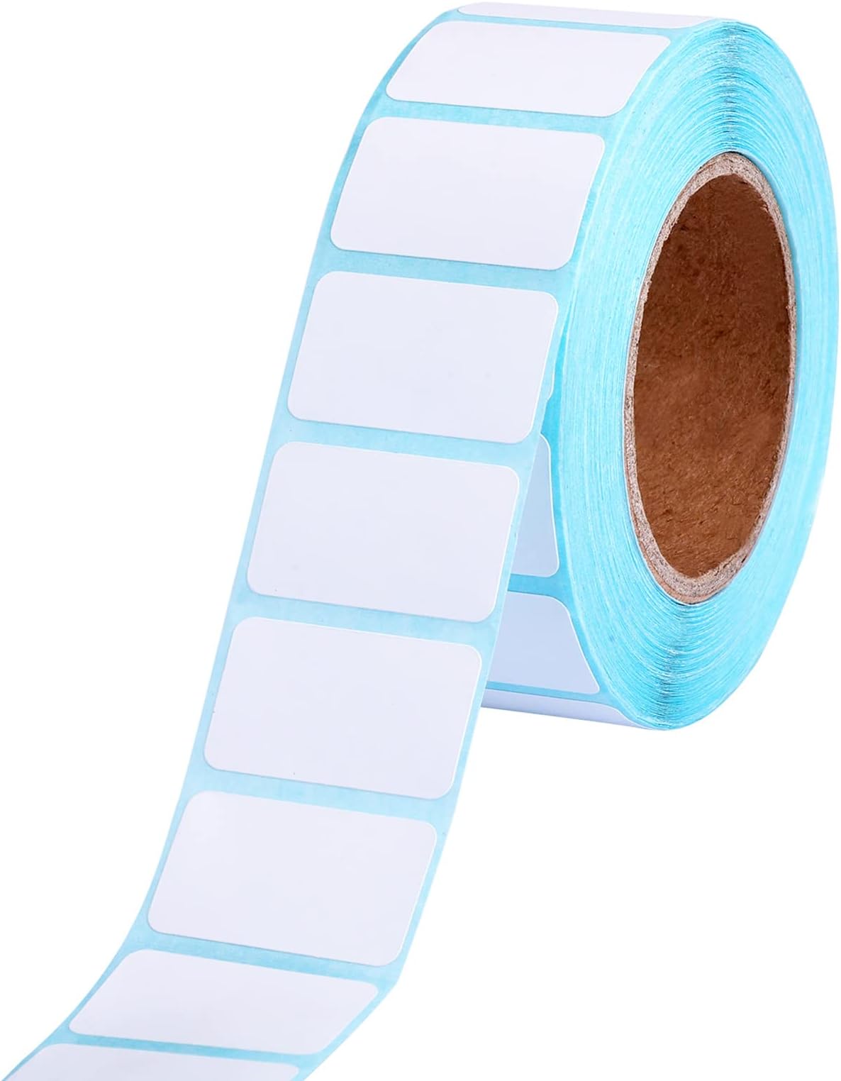 KINBOM 1 Roll / 1000pcs 1 x 0.6inch White Rectangle Stickers Labels, Self-Adhesive Writable Container Sticker Blank Removable Labels for Containers Storage Bins Jars Bottles and Office Supplies