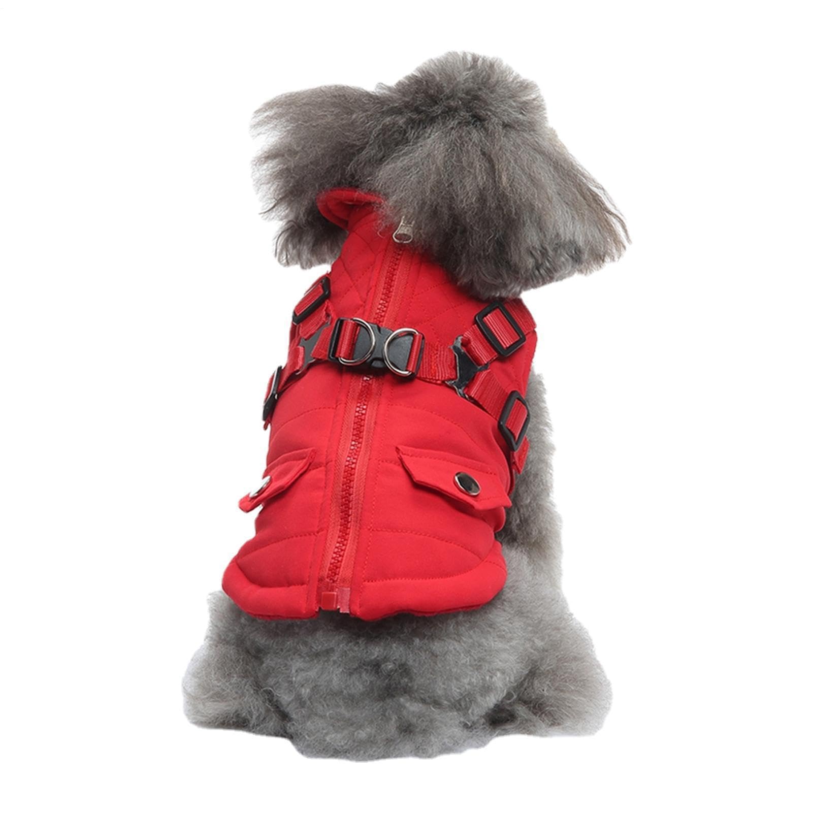 Chaleco cálido de invierno para perro pequeño con protección total contra el frío