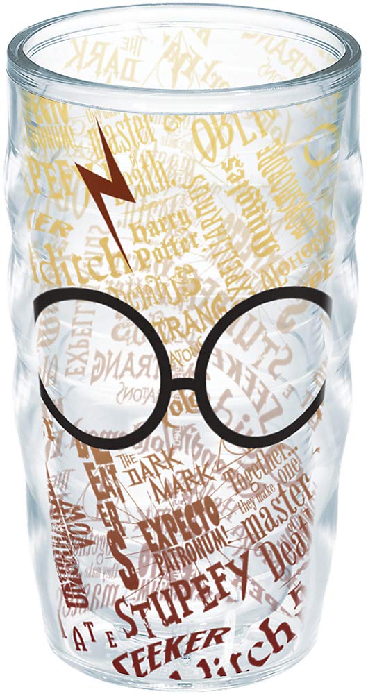 Tervis Harry Potter-Glasses and Scar Made in USA Double Walled Insulated Tumbler, 10oz Wavy - No Lid, Clear