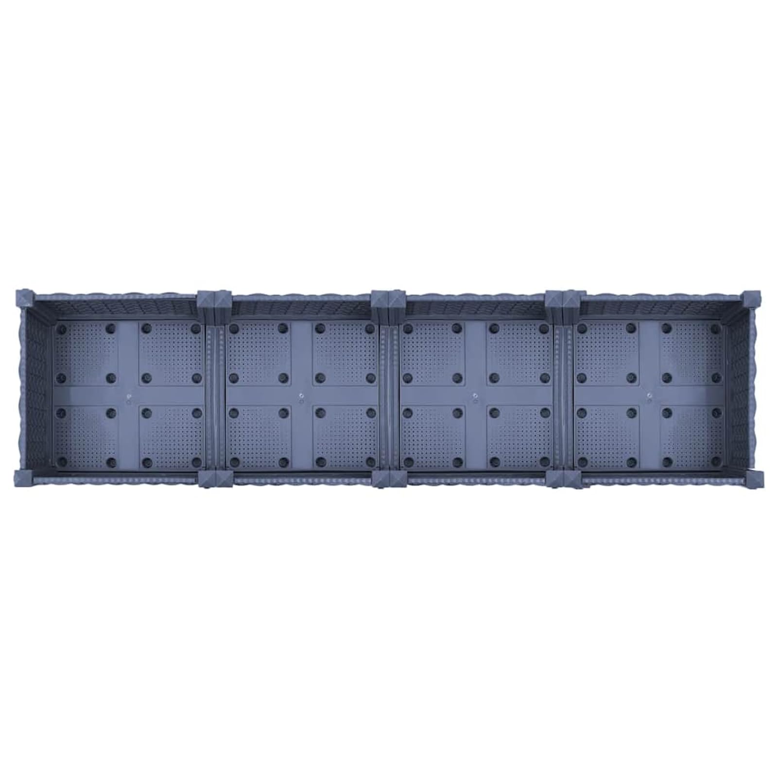 Gecheer Letto Rialzato per Giardinaggio, Vaso Giardino Fioriera Aiuola Contenitore, 160x40x23 cm in Polipropilene Robusto, Spazio Ampio per Piante, Ideale per Balcone Cortile e Orto Domestico