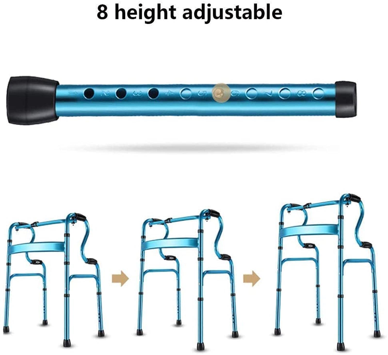 Chodzik Rollator Chodzik standardowy, chodzik składany z podłokietnikami, chodzik dla osób starszych z regulacją wysokości Comfortable anniversary