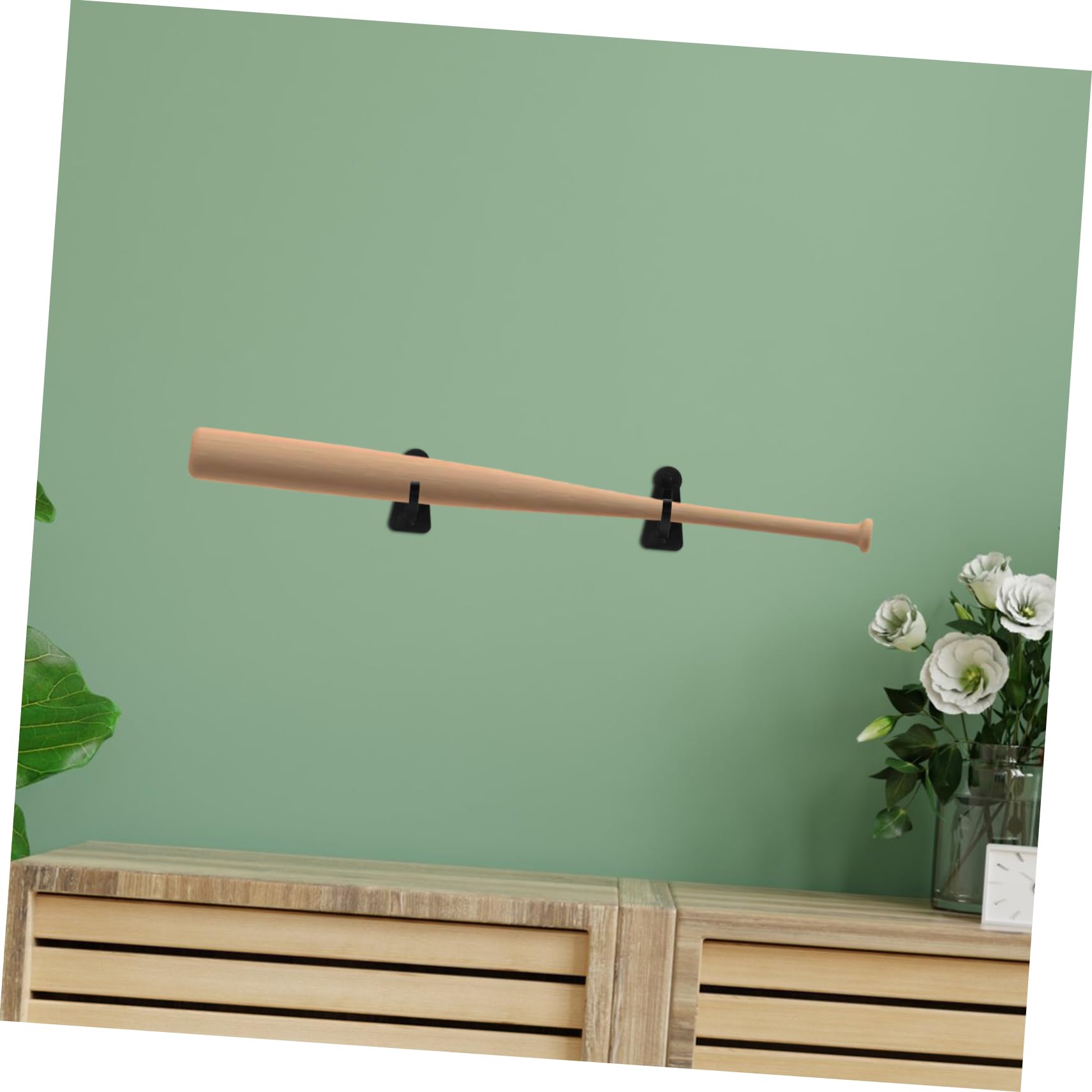 Soporte para Bates de Béisbol Acrílico Montaje en Pared Estante Horizontal Almacenamiento Exhibición para Aficionados y Coleccionistas en Hogar y Oficina