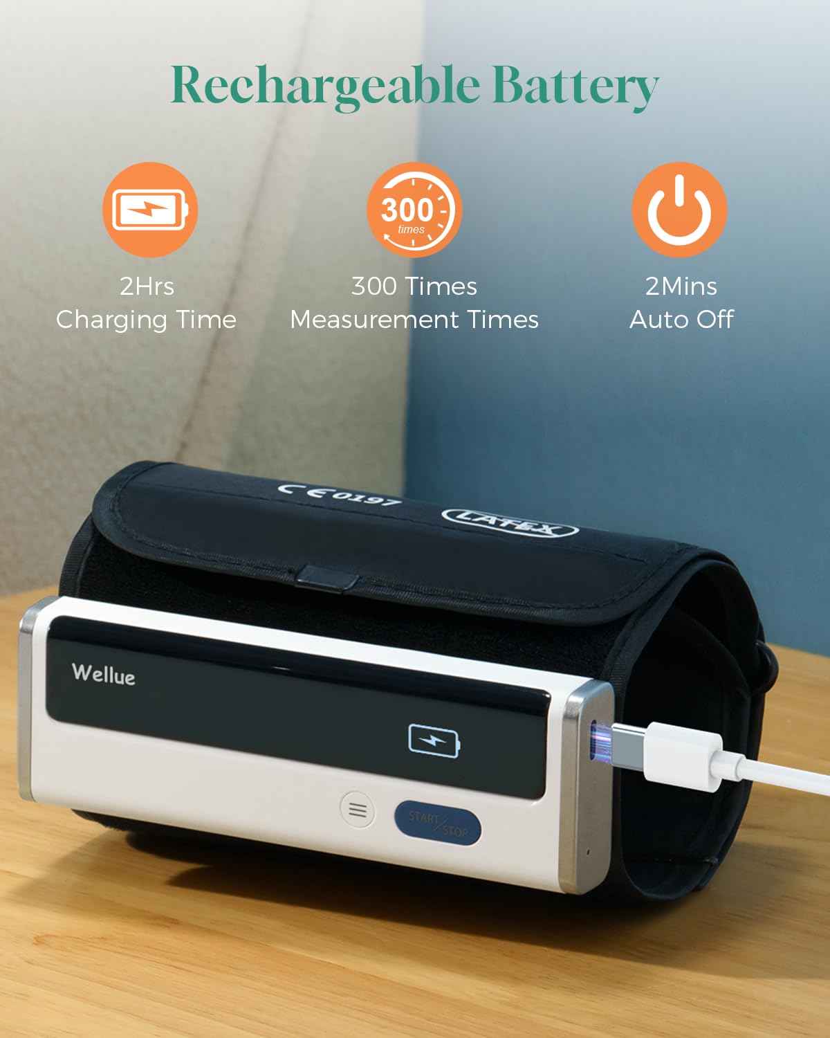 Wellue BP2A Smart Blood Pressure Monitor - Wireless Uppr Arm Cuff Bluetooth BP Machine with One Piece Design, Stores Historical Data and Connects Easily to The APP for iOS & Android