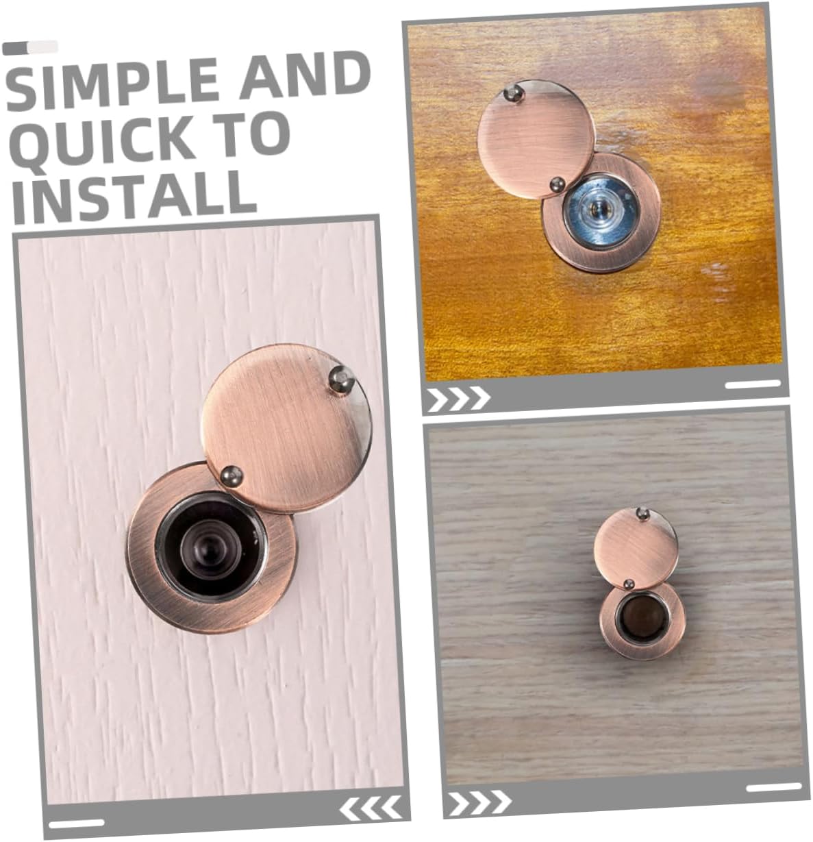 KALLORY 2pcs Peeping Cover Door Viewer Protector Privacy Cover Plate for Home Security