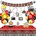 Movie Night Decorations, Include Now Showing Banner, Movie Themed Hanging Swirls, Tablecloth, Table Honeycomb Centerpieces, Balloons for Movie Night Party Red Carpet Birthday Party Supplies