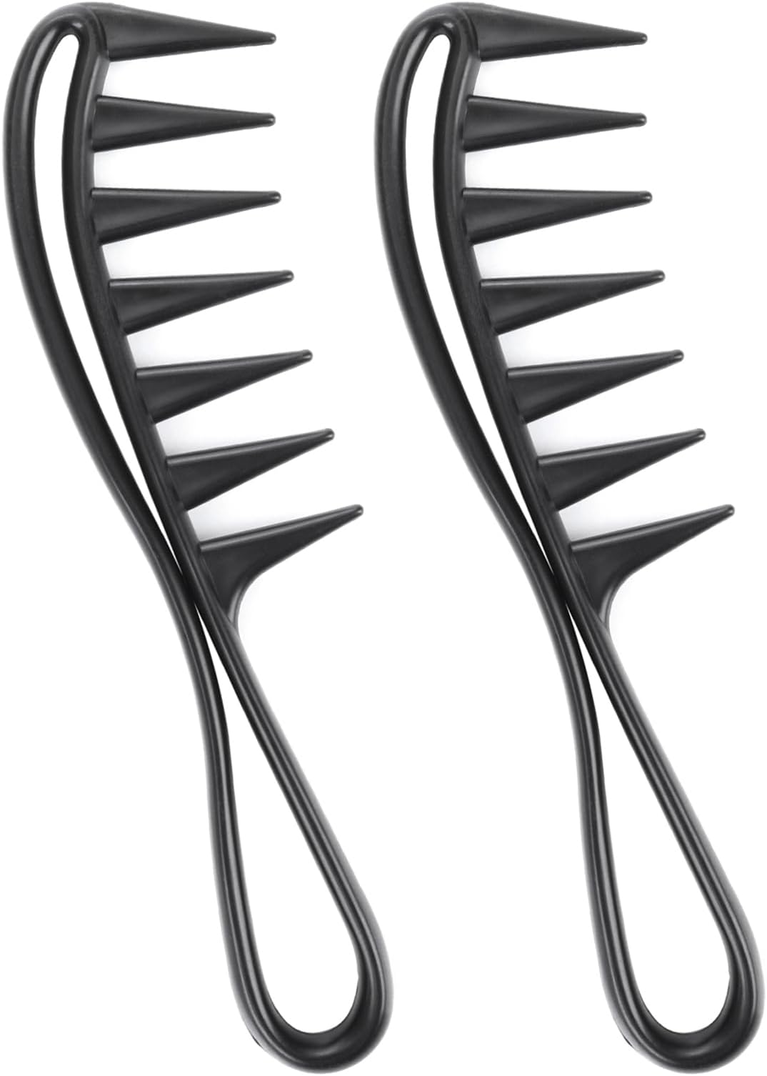 2Pcs Large Wide Tooth Comb Curl Wavy Combs Professional Hair Care Anti-Static Durable Comb Hair Styling Accessories Hairstyle Tool for Long Curly Wet Wavy Thick Thin Women Men Styling Barber Salon