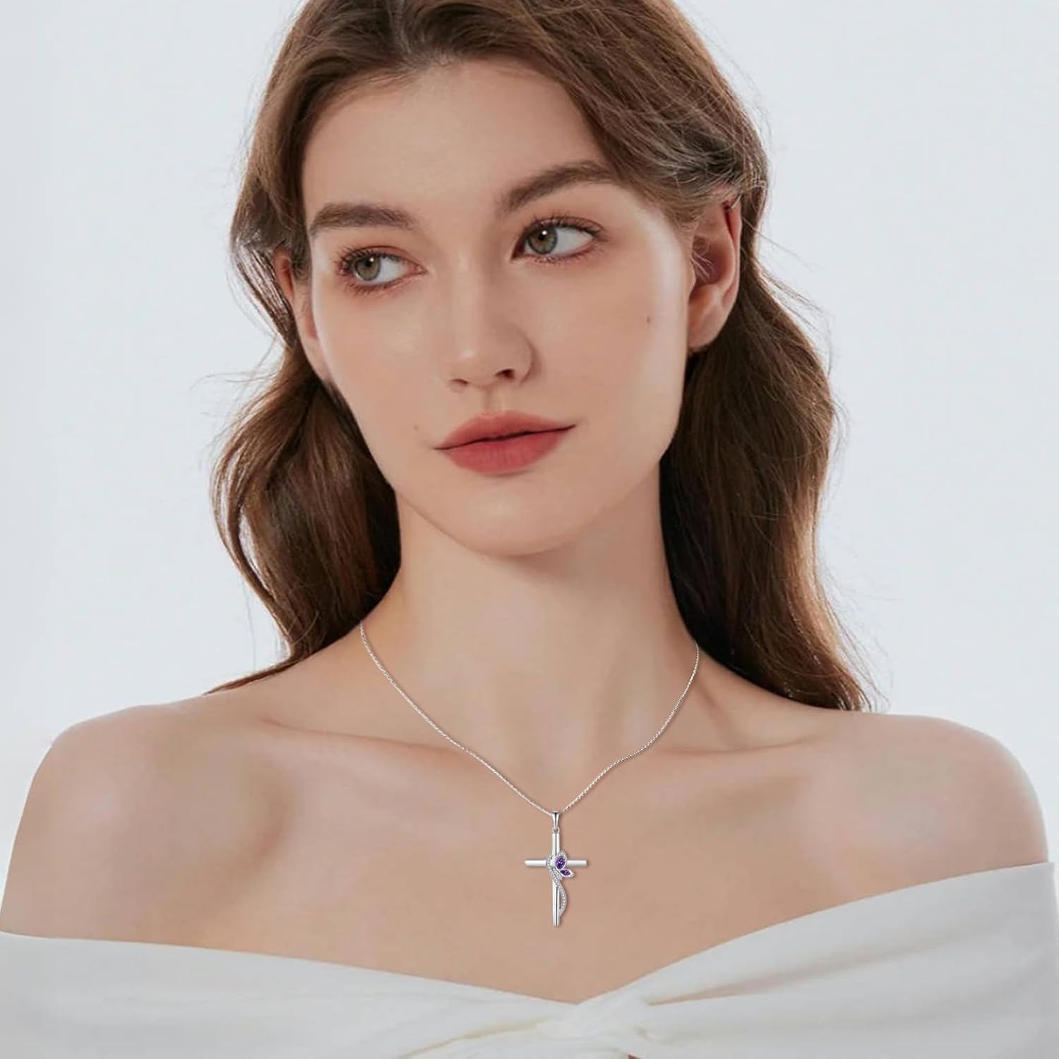 STARCHENIE バタフライクロスネックレス 925スターリングシルバー