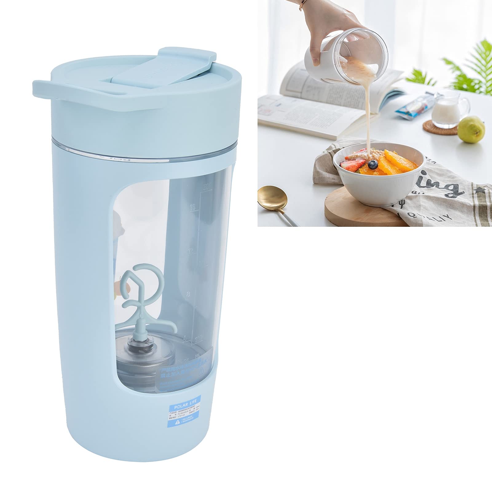 Shaker Elettrico per Proteine ​​Mixer per Bottiglie Tazza per Frullatore per Spremitura Frullatore USB Ricaricabile da 650 Ml Tazze per Shaker Portatile Tazza per Frullatori per Proteine
