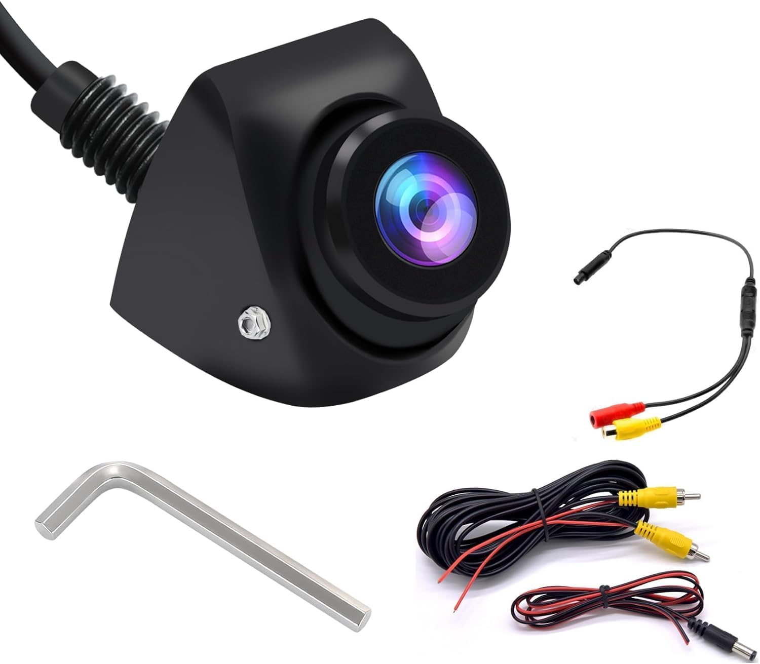 OBEST Caméra de Recul AHD Voiture 1080P avec Câble Vidéo RCA,45° Réglable Caméra Recul Arrière 170° Grand Angle,pour Voiture Bus Camion Caravane Camping-Car 12V-24V | Caméra de recul étanche 170° grand angle CVBS pour camion, SUV, caravane, van, pickup un