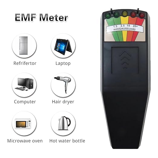 Kit para cazar fantasmas con medidor EMF y 4 bolas luminosas miniatura 5
