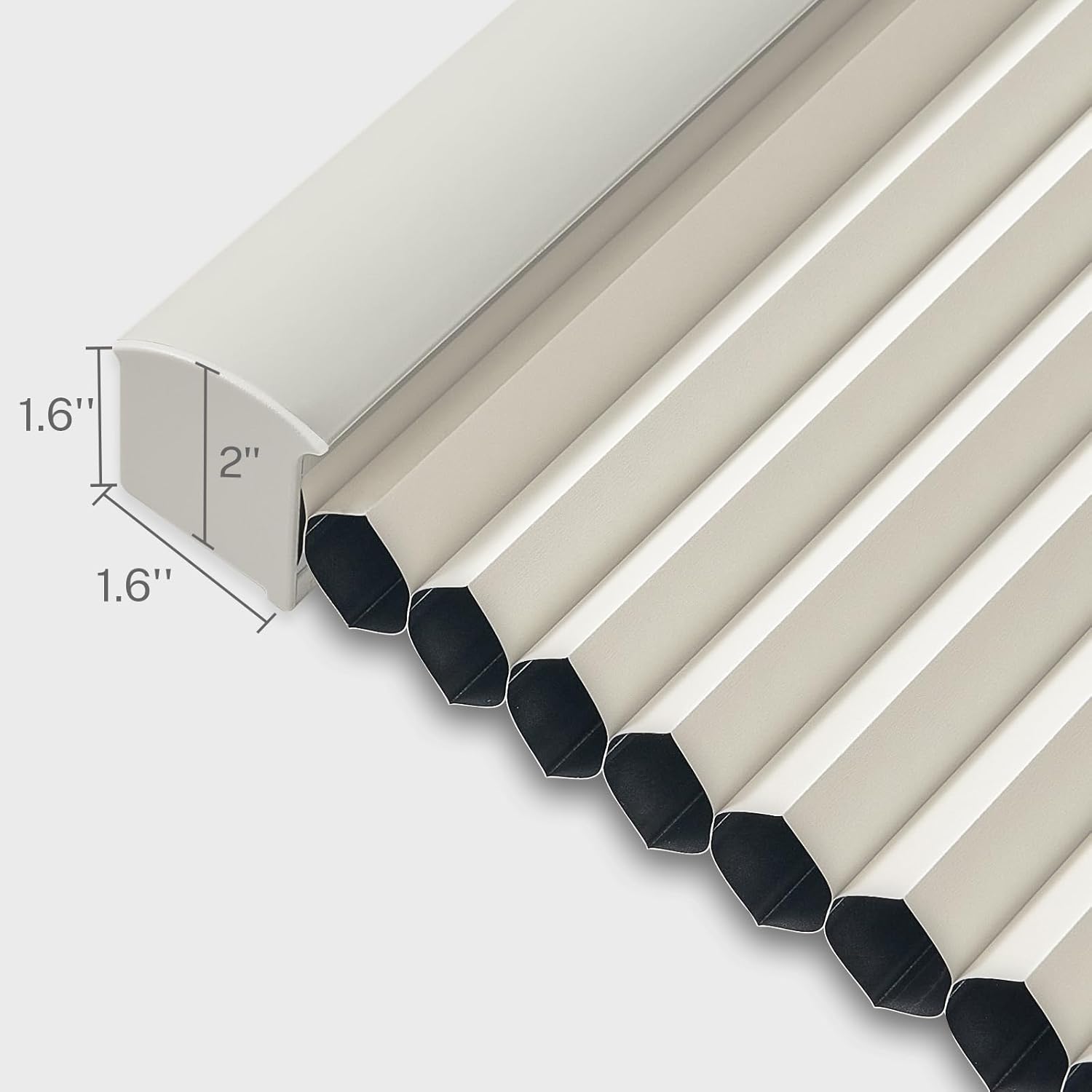 Keego Cordless Cellular Shades Blackout Window Blinds 45mm Single Cell Blackout Window Blinds Premium Honeycomb Shades Thermal Insulated Blinds (Black, 12" W x 48" H)