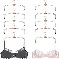 Vista 9 de Perchero de metal para ropa interior, perchas duraderas para ropa interior con clips, para exhibición de tienda de lencería, 10 piezas