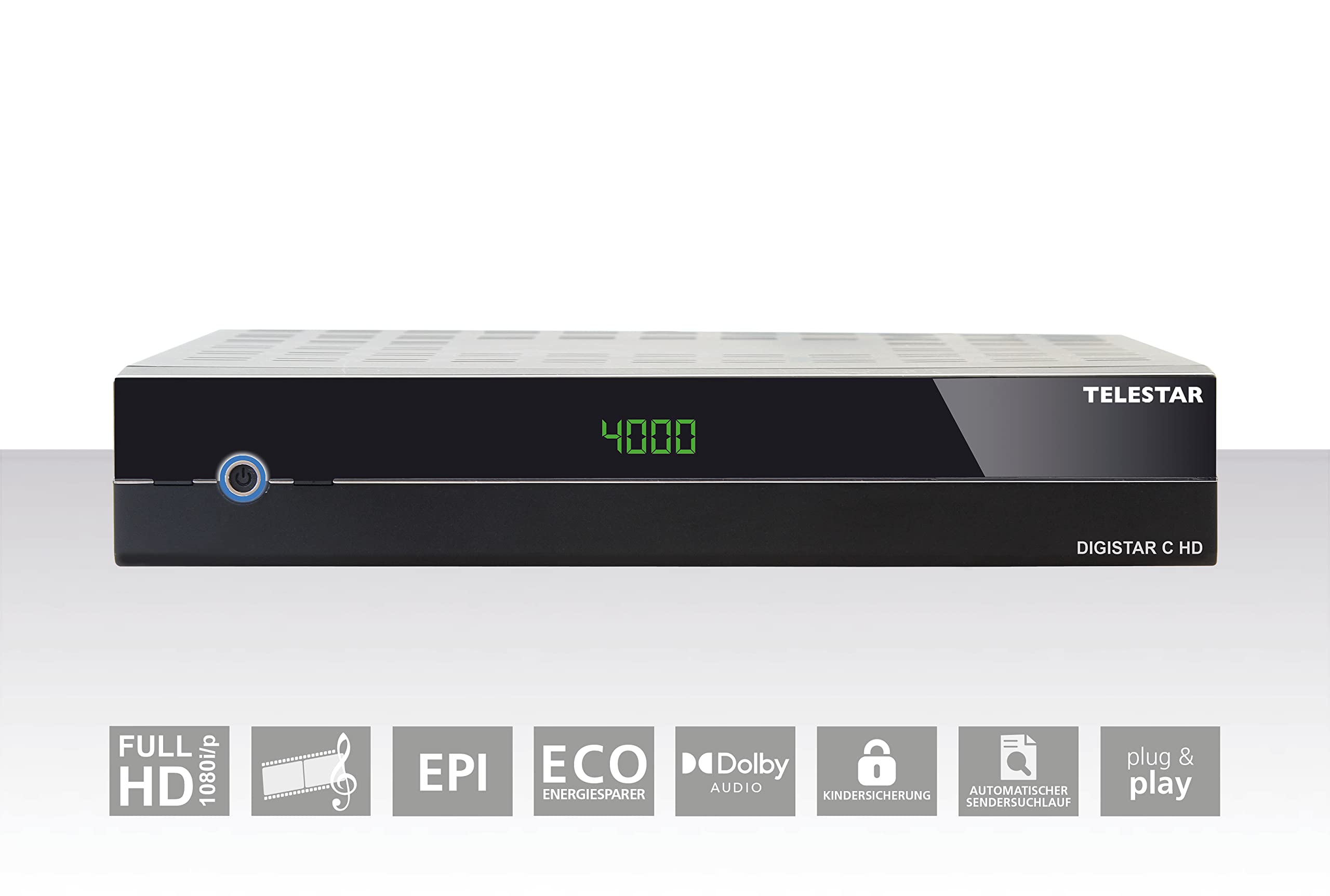 TELESTAR DIGISTAR C HD – DVB-C-/Kabelreceiver (HDTV, HDMI, Scart, Mediaplayer, hochwertiges Metallgehäuse) – Schwarz