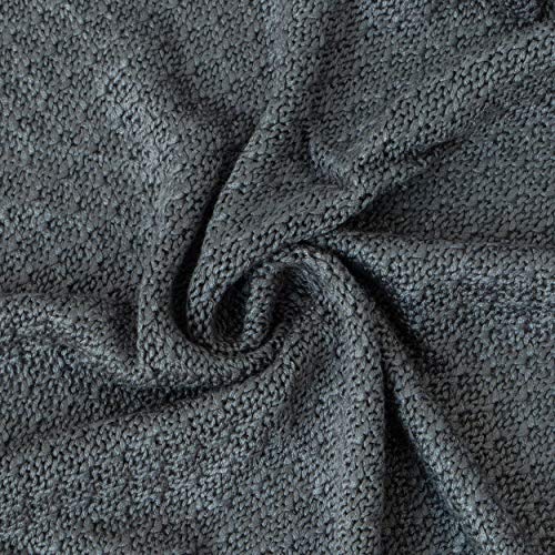 Image of NTBAY Rayon Derived from Bamboo Toddler Blanket, 30 x 40, Dark Grey | Breathable Cable Knit Blanket Made with Rayon Derived from Bamboo for Stroller, Travel, Tummy Time, and Supervised Use