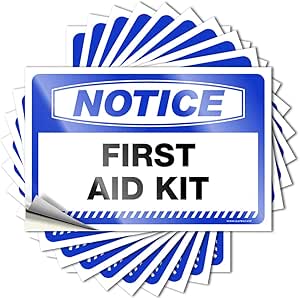 Amazon.com: Funny Bumper Sticker Notice First Aid Kit Stickers 10 Pcs ...