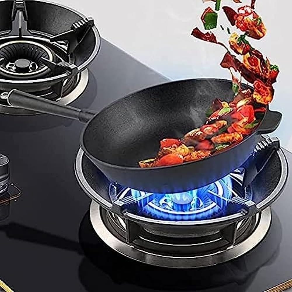 Amazon｜補助三脚、過熱防止センサー、ガスコンロスタンド、鋳物鍋