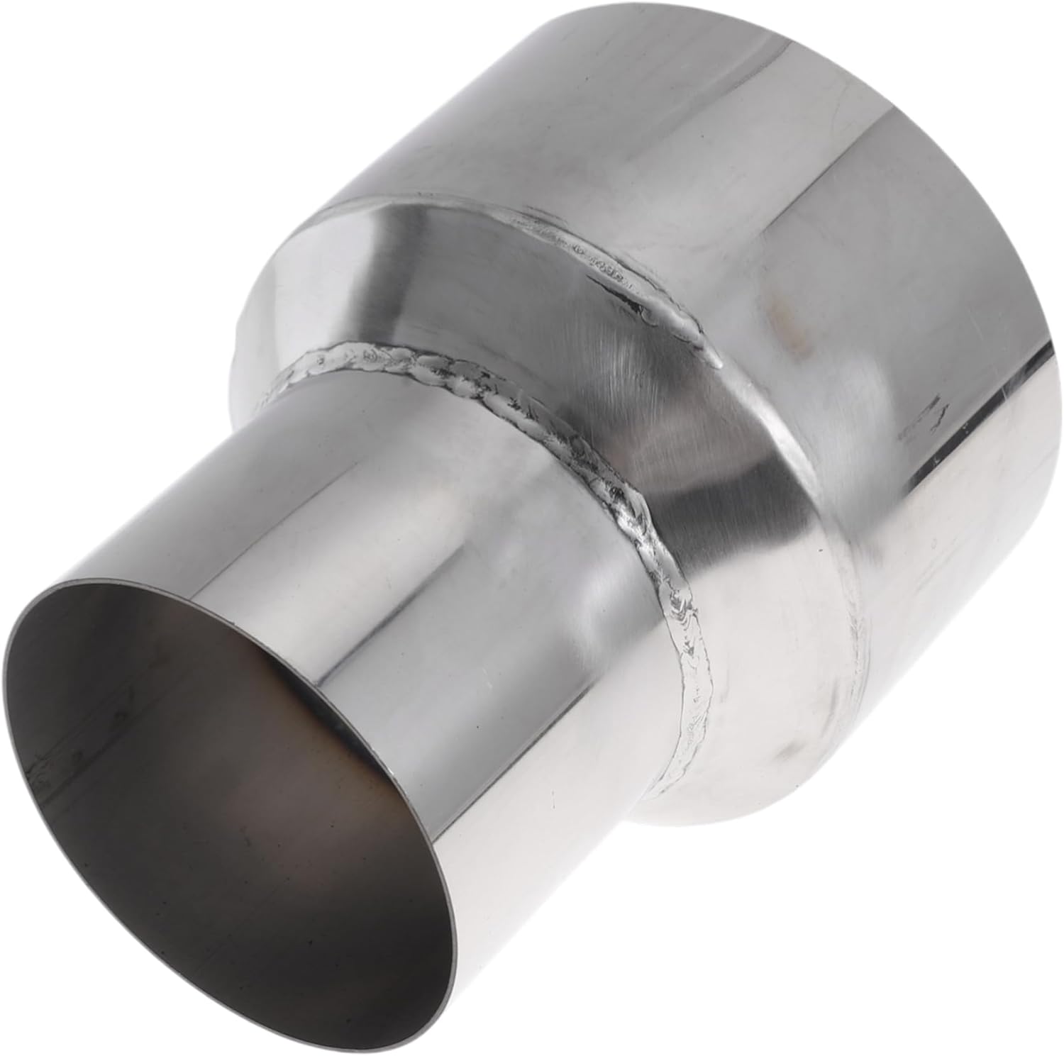 Motoforti 3.5" OD to 5" OD Mandrel Exhaust Bend Elbow Concentric Reducer T304 Stainless Steel Pipe Adapter 6 Inch Length Silver Tone