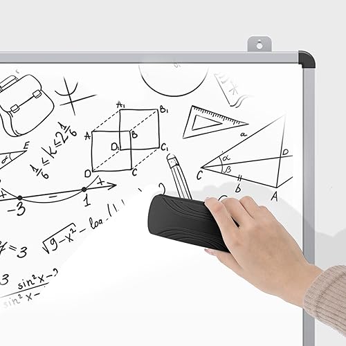 Miniatura 5 de Ddaowanx Borrador de pizarra blanca, borrador magnético de borrado en seco, borrador de tablero de vidrio, suministros escolares y de oficina
