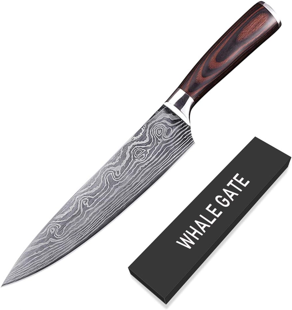 Professional 8 Inch Chefs Knife German High Carbon Stainless Steel Kitchen Sharp Chef Knife with Gift Box| Knife with Ergonomic Handle, Ultra Sharp