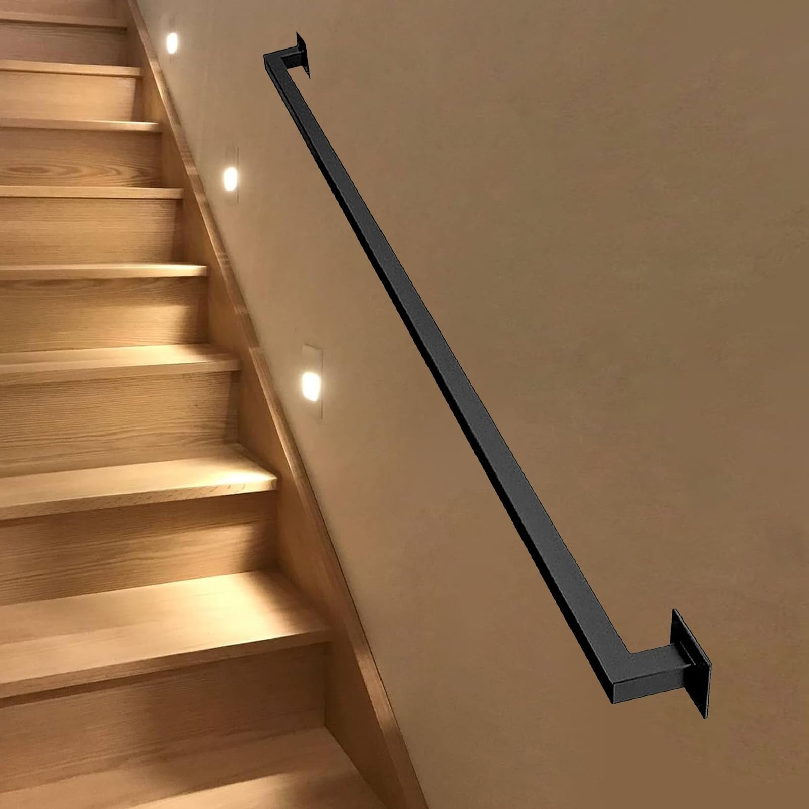 Mains courantes murales pour rampes d'escalier intérieures et extérieures en métal 500 cm