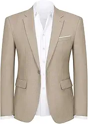 Blazer masculino slim fit de um botão, jaqueta esportiva leve para casamento, negócios, festa