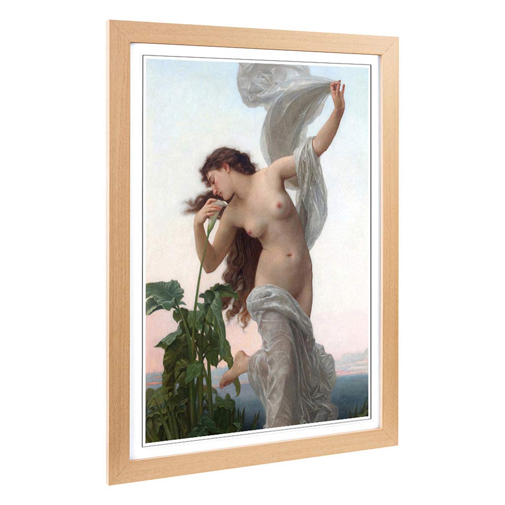 Big Box Art Framed Print of William Adolphe Bouguereau Laurore Design | Wall Art Picture | Home Decor for Kitchen, Living Room, Bedroom, Hallway, Oak, A2 / 24.5x18 Inch / 62x45cm